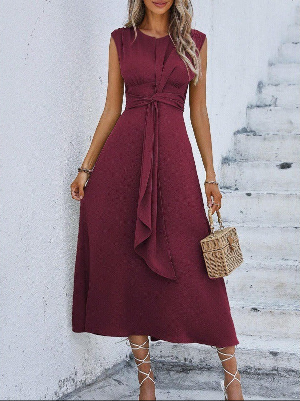 Eva - Vestito elegante senza maniche con cintura regolabile