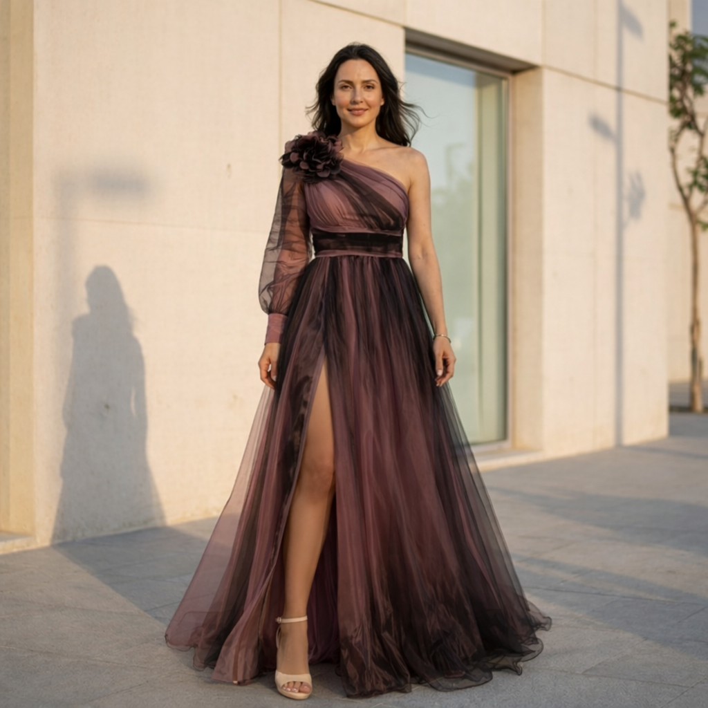 Jessica - Off-Shoulder Mesh Dress