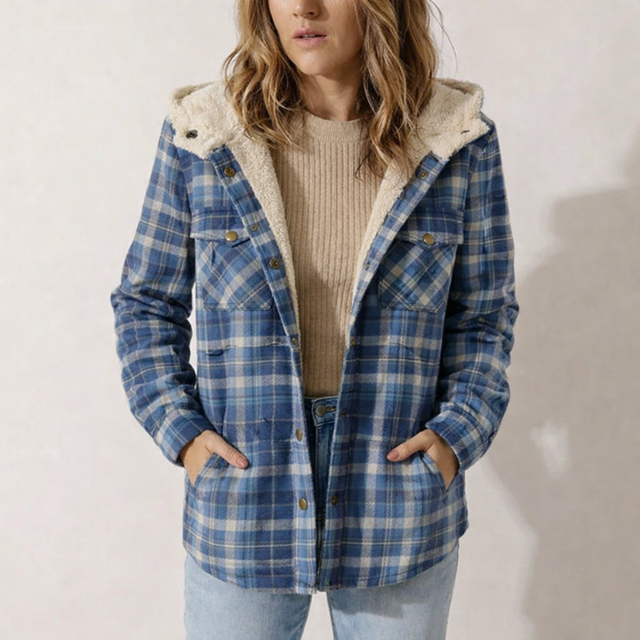 CHARLOTTE™ – Women’s Plaid Hooded Flannel Jacket for Spring, Autumn & Winter