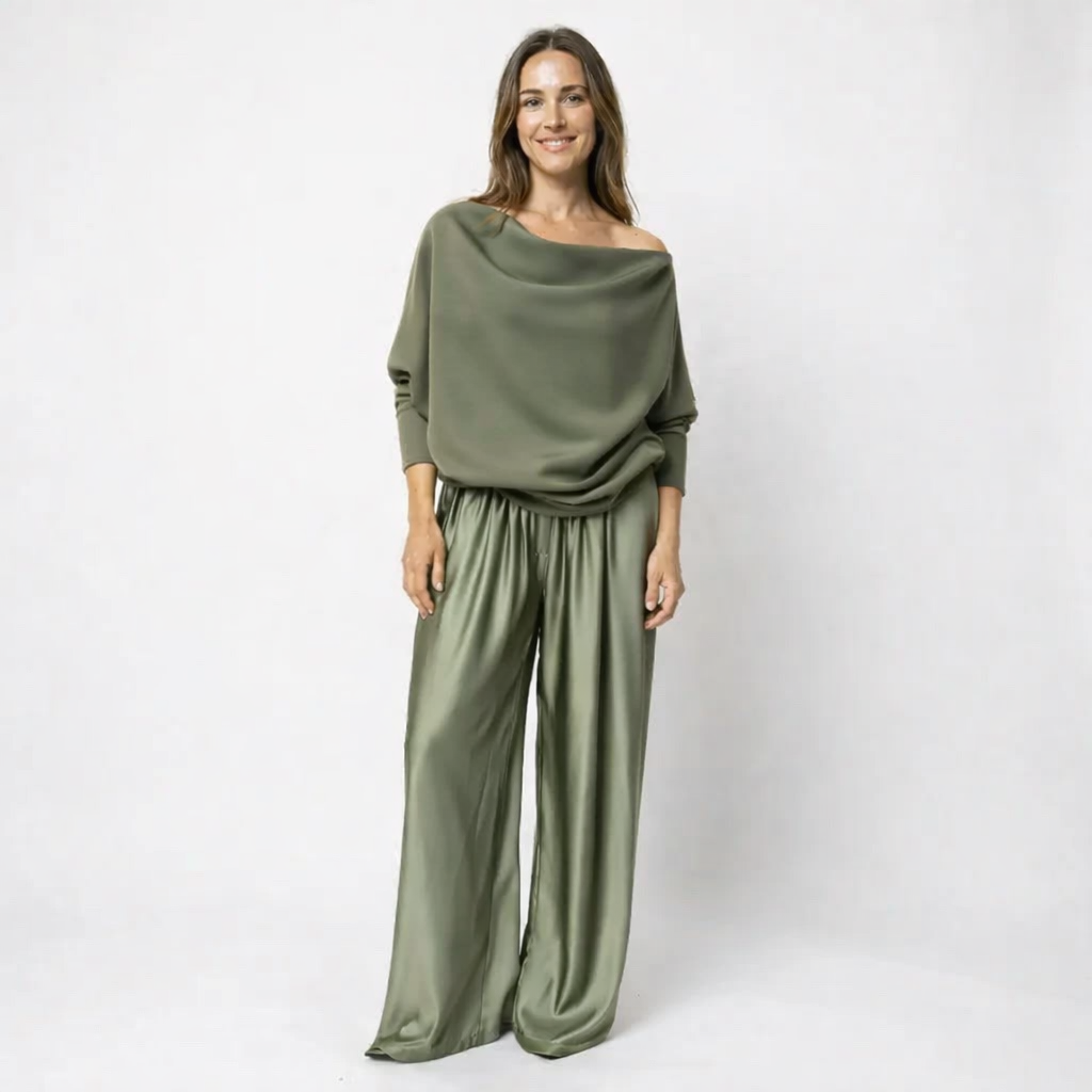 Valeria – Elegant Off-Shoulder Dress