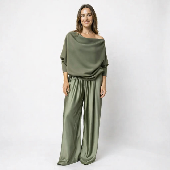 Valeria – Elegant Off-Shoulder Dress