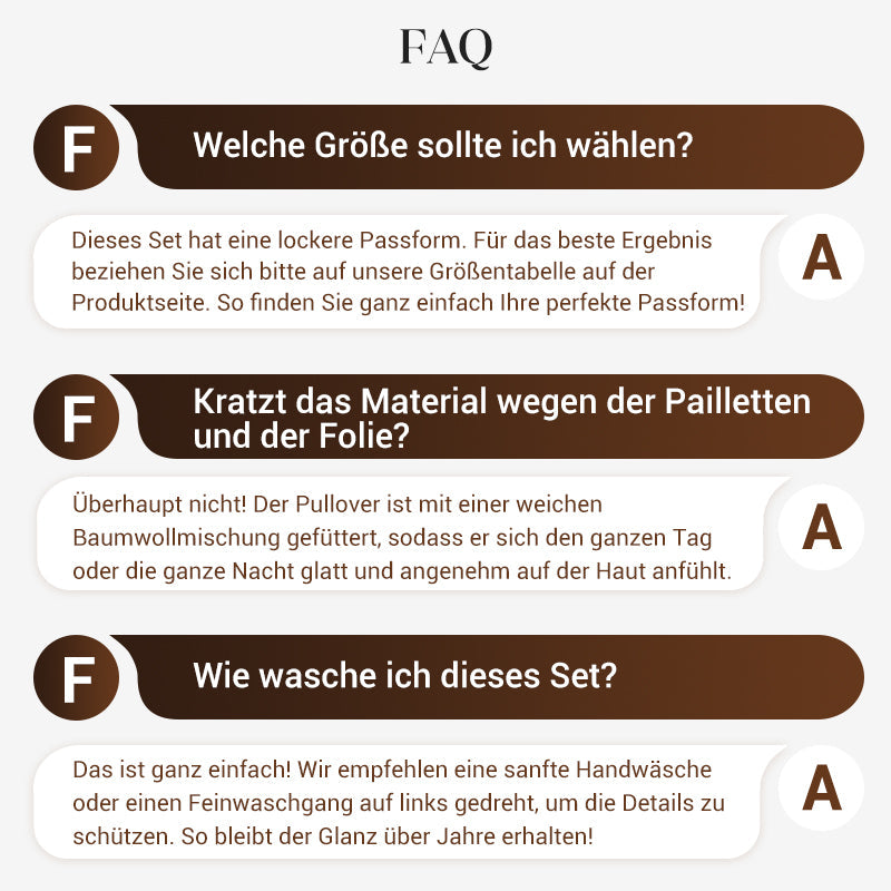 🌷LETZTER TAG DES SALE 50 % RABATT⏰Set aus Oberteil mit Goldfolie „Devil's Eye“ und Paillettenhose