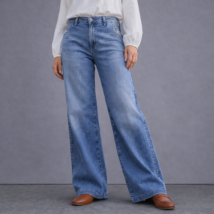 Women’s Vintage High-Waisted Wide-Leg Jeans