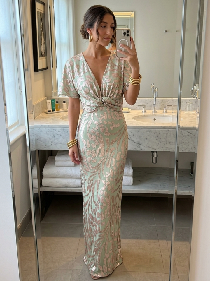 Alessia | Copper Midi Dress