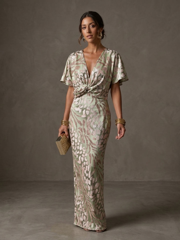 Alessia | Copper Midi Dress