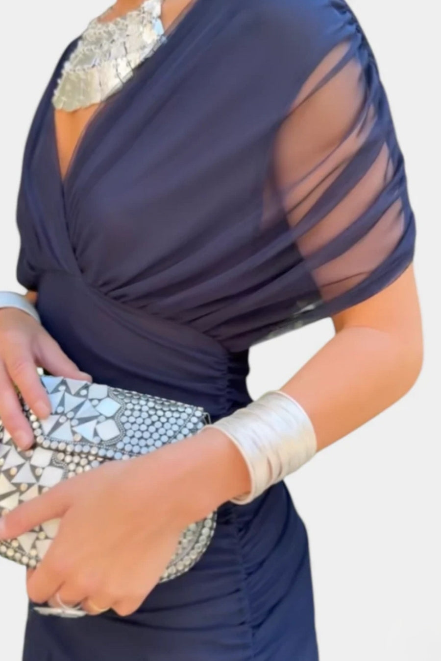 Elara™ | Long Floral Dress with V-Neck