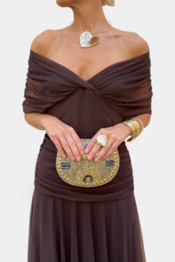 Elara™ | Long Floral Dress with V-Neck