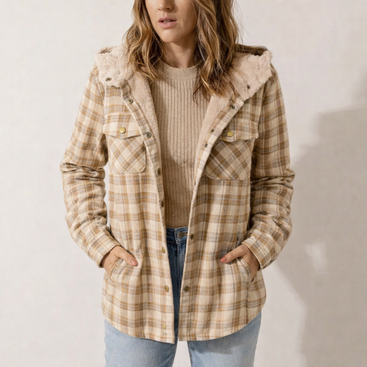 CHARLOTTE™ – Women’s Plaid Hooded Flannel Jacket for Spring, Autumn & Winter