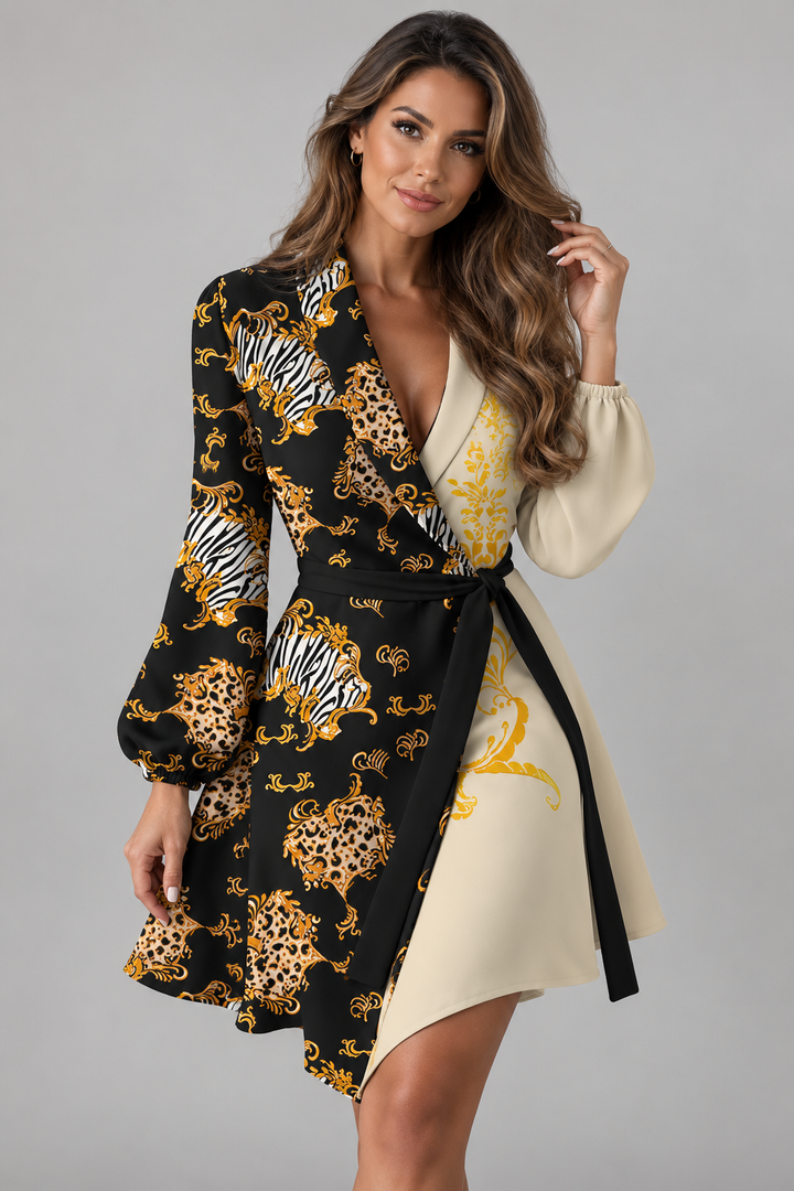 Marisol – Color Block Belted Dress