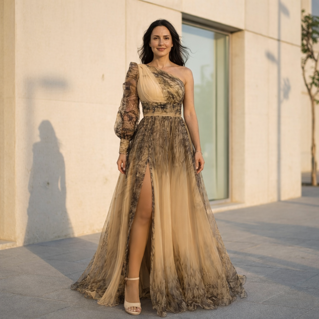 Jessica - Off-Shoulder Mesh Dress
