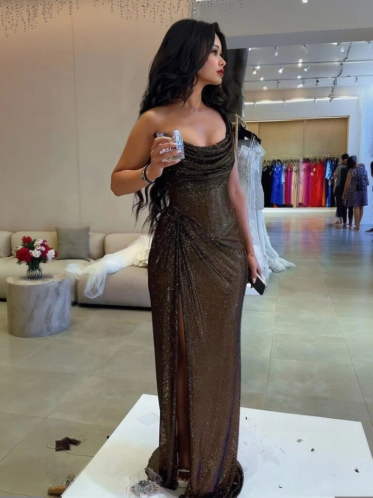 Victoria™ Elegant Sequin Slit Party Maxi Dress