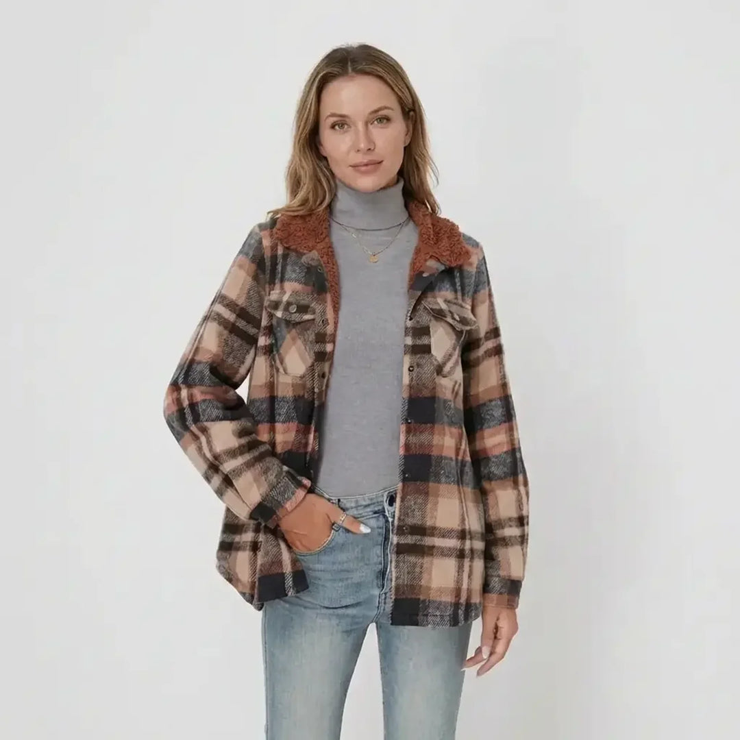 CHARLOTTE™ – Women’s Plaid Hooded Flannel Jacket for Spring, Autumn & Winter