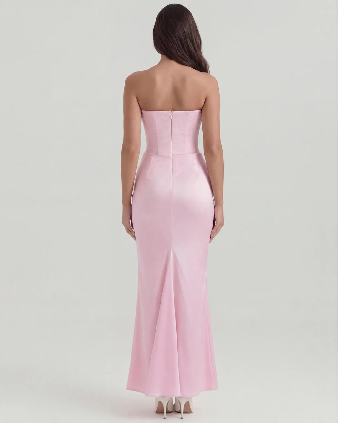 Monroe | Black Maxi Dress with Sculpted Strapless Corset