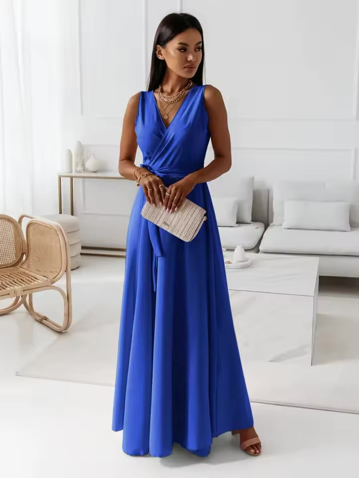 Valerina – Women's Loose A-line V-Neck Dress