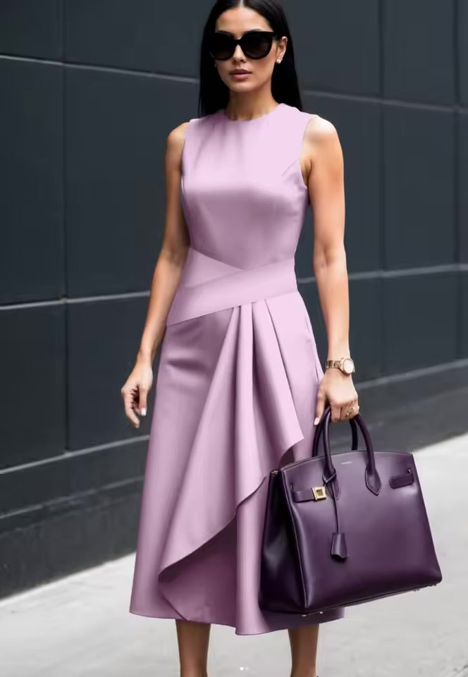 Delaney – Elegant Scoop Neck Bodycon Dress with Side Split