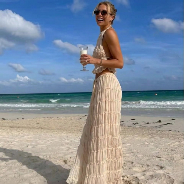 Emma | 2-Piece Maxi Set with Open Back