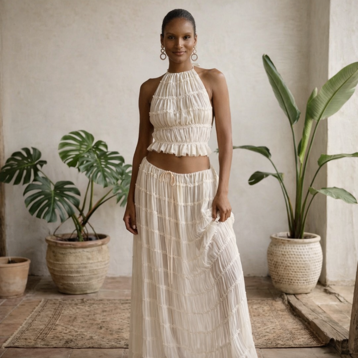 Emma | 2-Piece Maxi Set with Open Back
