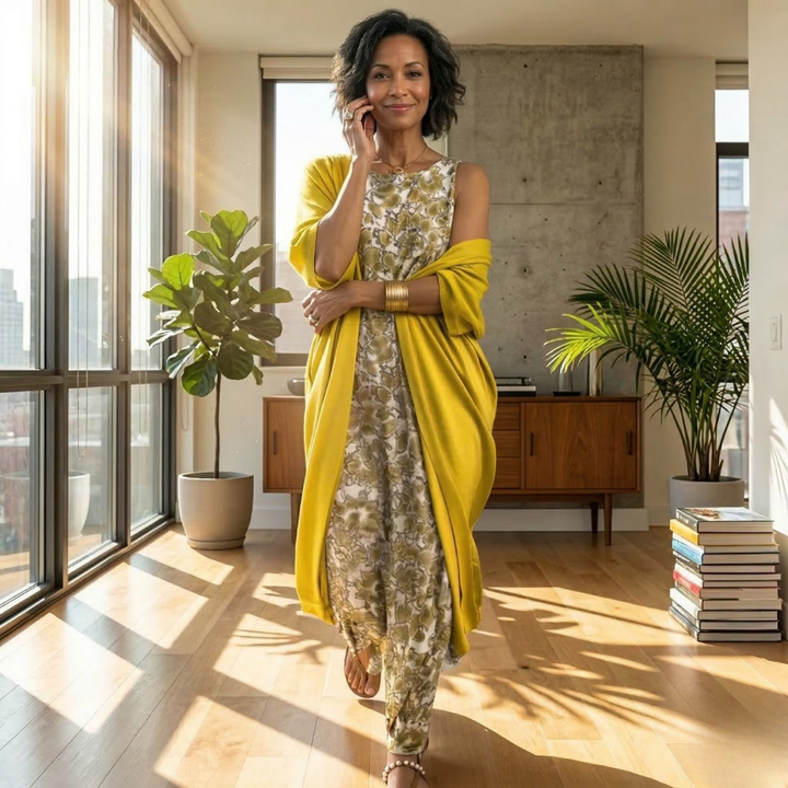 Giavanna™ | Elegant Dress with Cardigan