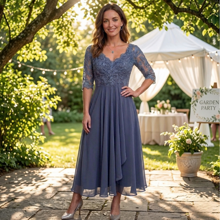 Ariana – The Flattering Lace Midi Dress