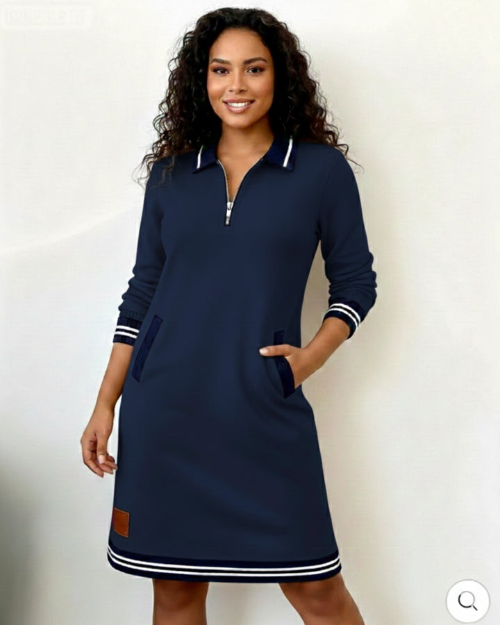 Valeria | Chic Long Sleeve Cotton Dress