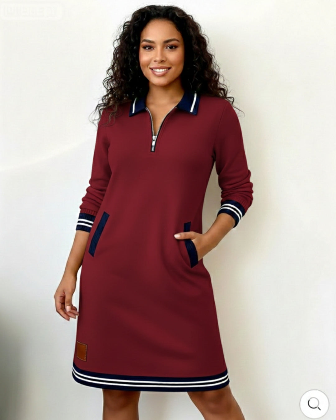 Valeria | Chic Long Sleeve Cotton Dress
