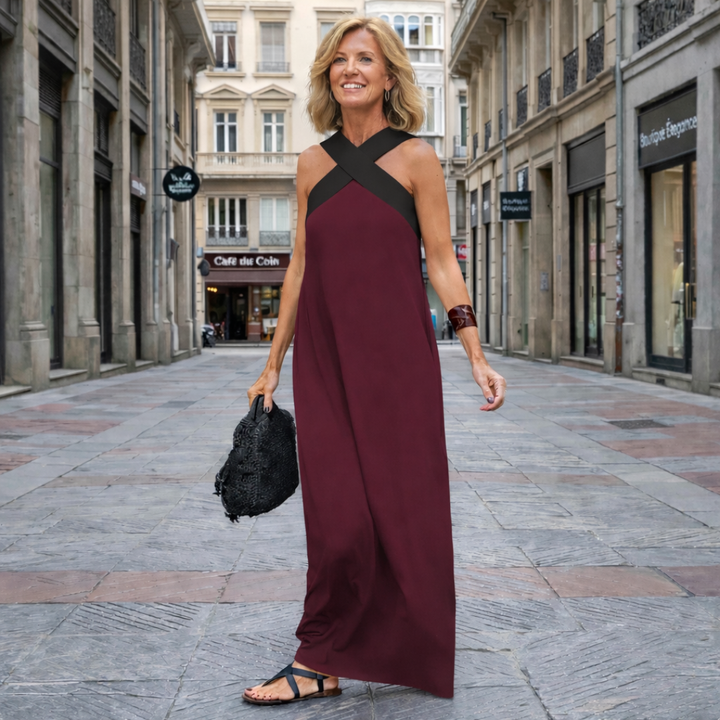 ARIANA | DRESS WITH CROSSED CUT