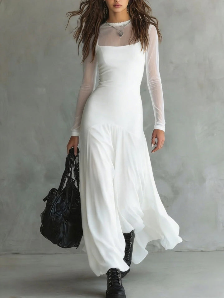 Ravenna™ | Elegant Long Black Tulle Dress