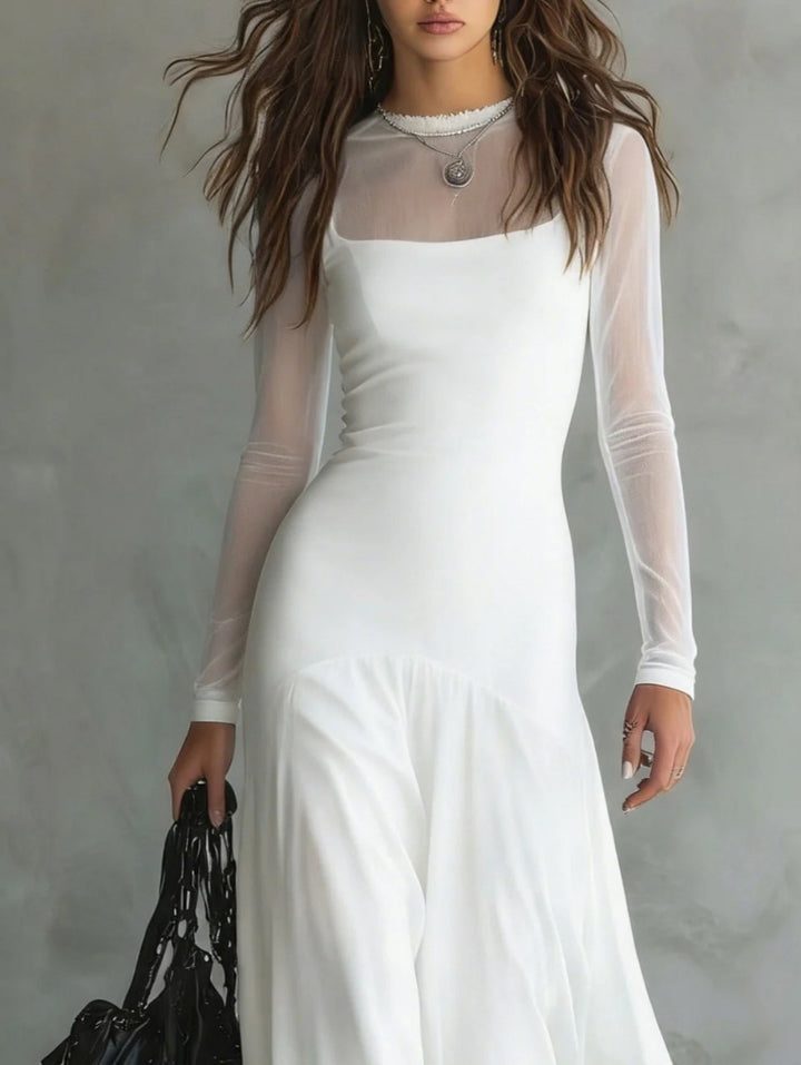 Ravenna™ | Elegant Long Black Tulle Dress