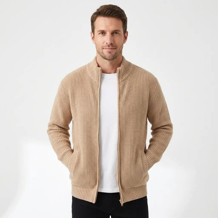 Lureno | Classic Collar Zip-Up Sweater