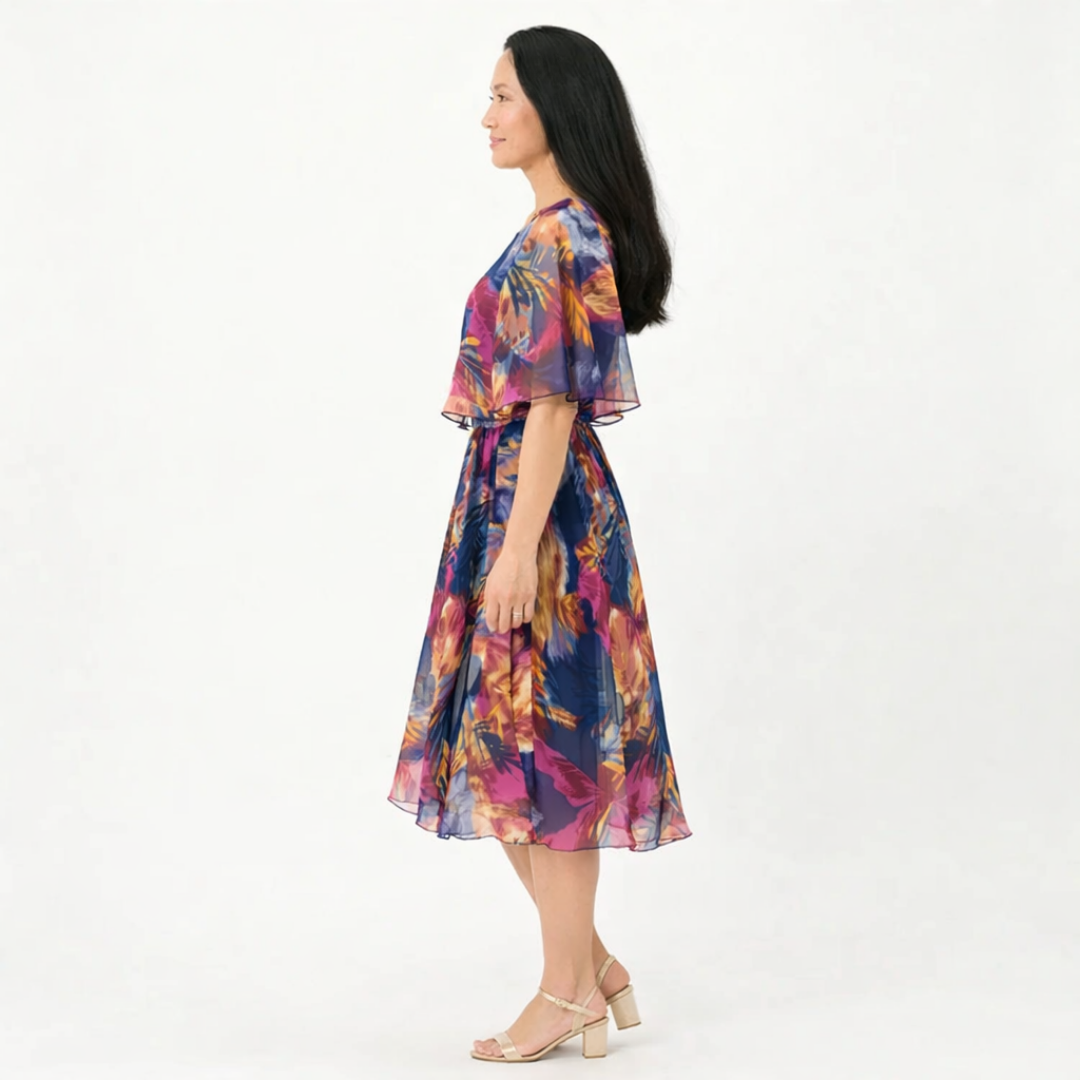 Eloria | Comfortable Plus Size Chiffon Dress