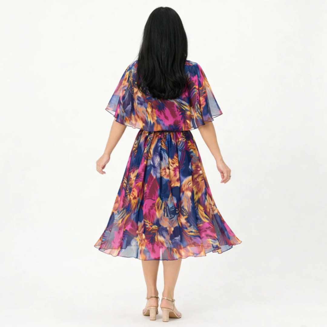 Eloria | Comfortable Plus Size Chiffon Dress