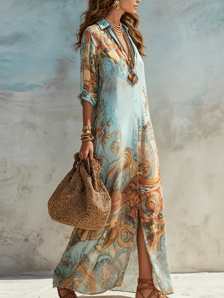 Serena | Abito Chemisier Mediterraneo