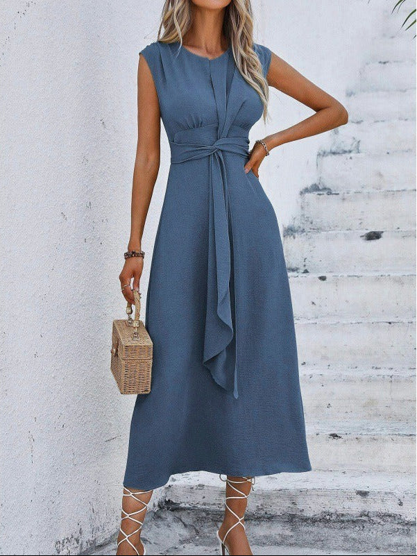 Eva - Vestito elegante senza maniche con cintura regolabile