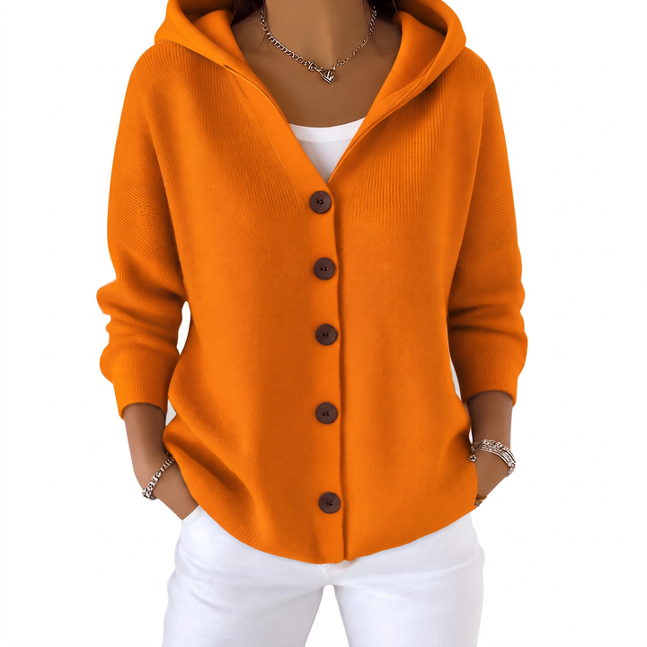 Valentina | Women's Hooded Button-Up Cardigan