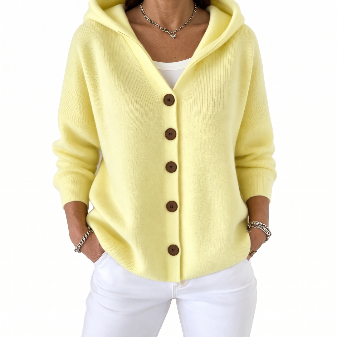 Valentina | Women's Hooded Button-Up Cardigan