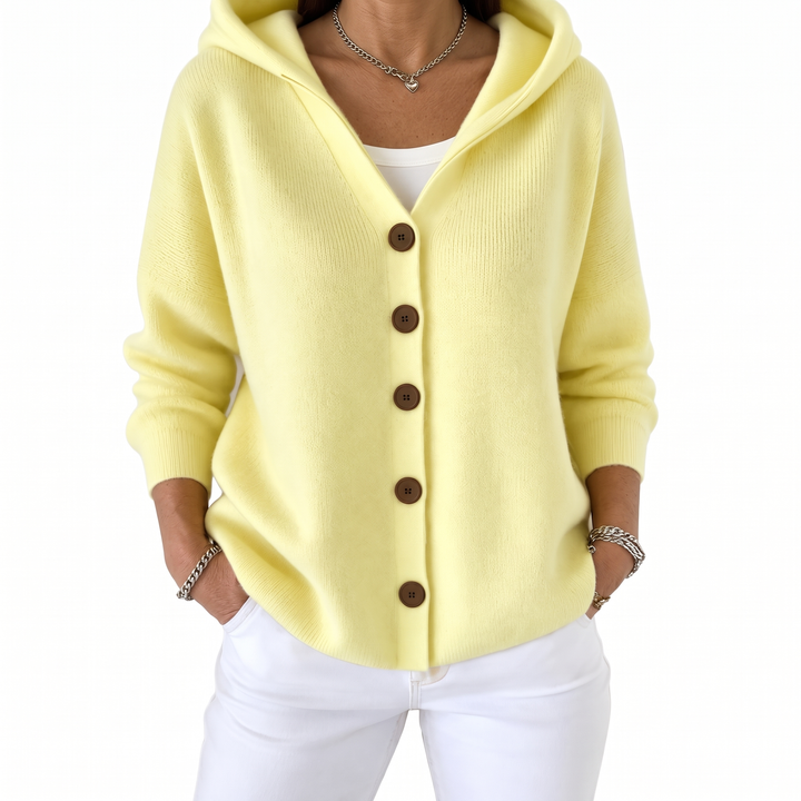Valentina | Women's Hooded Button-Up Cardigan