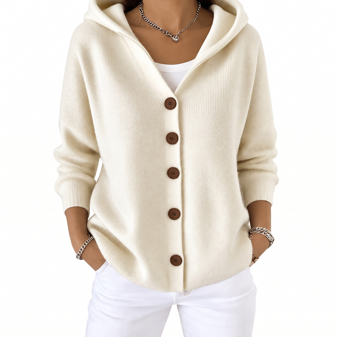 Valentina | Women's Hooded Button-Up Cardigan