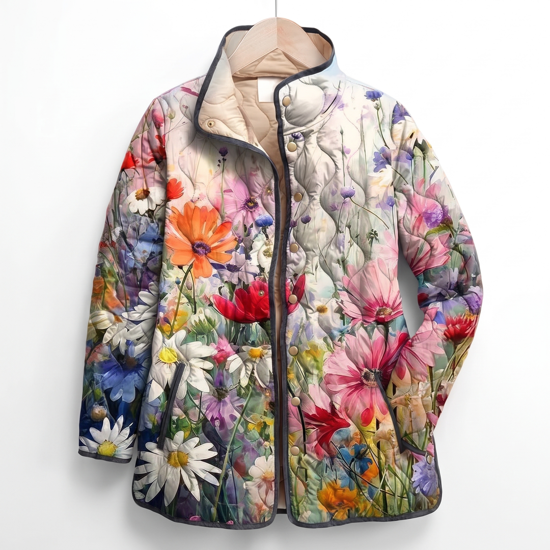 Sarah | Quilted Jacket with Wildflowers