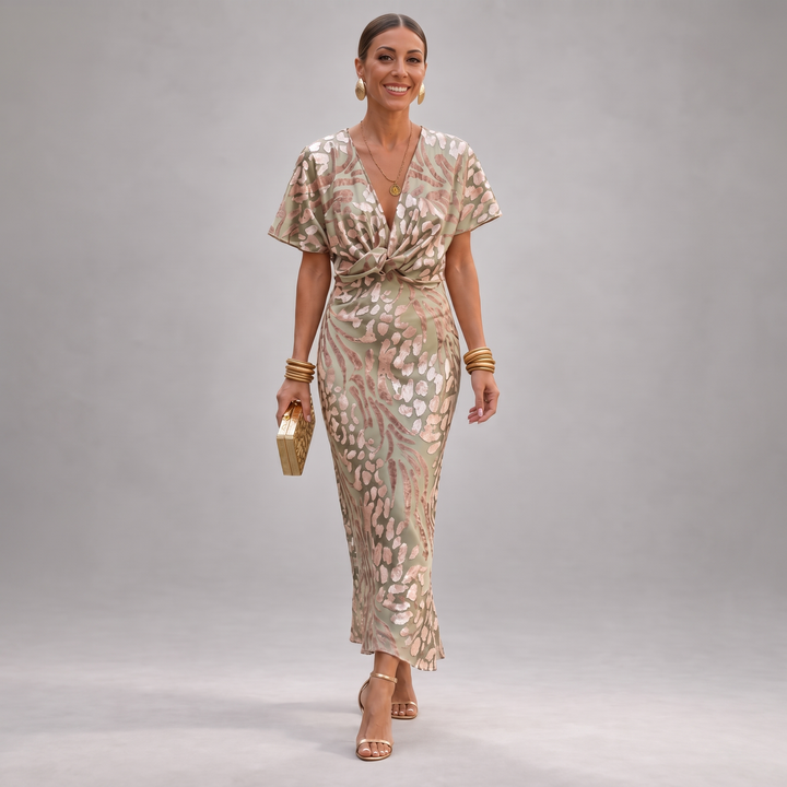 Alessia | Copper Midi Dress