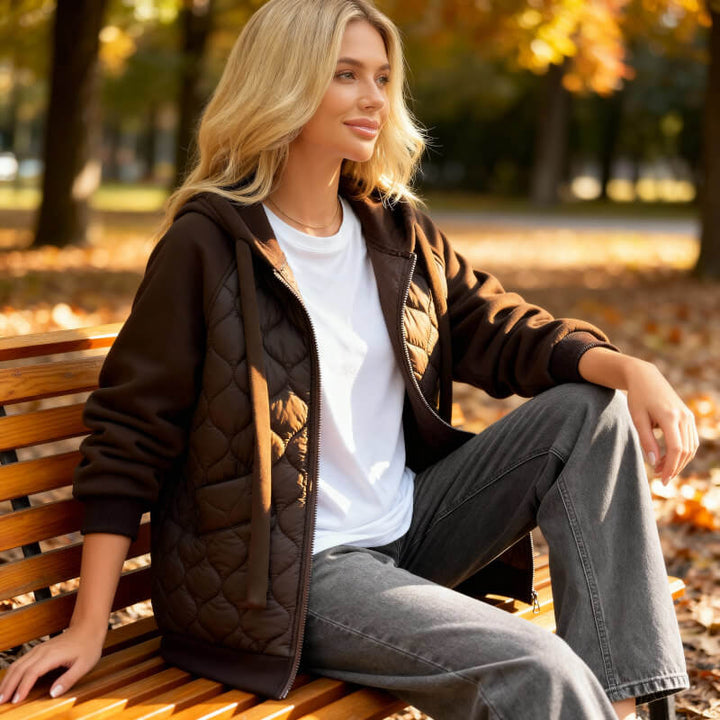 Natalie | Cozy Quilted Hoodie Jacket for Style & Comfort