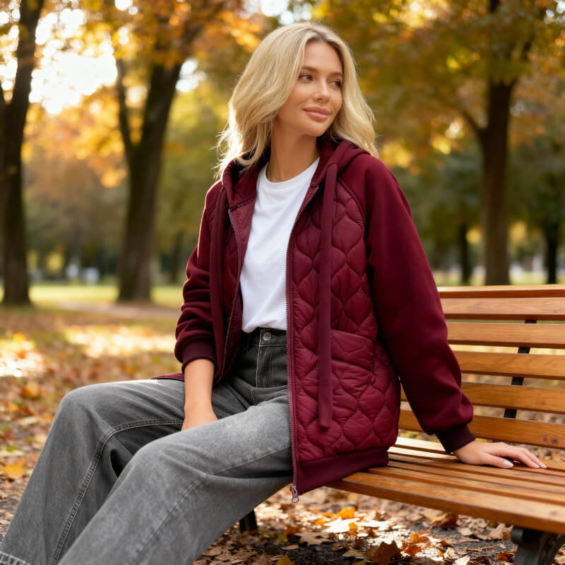 Natalie | Cozy Quilted Hoodie Jacket for Style & Comfort