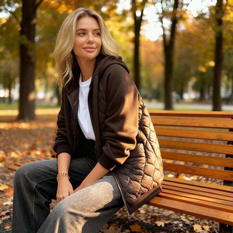 Natalie | Cozy Quilted Hoodie Jacket for Style & Comfort