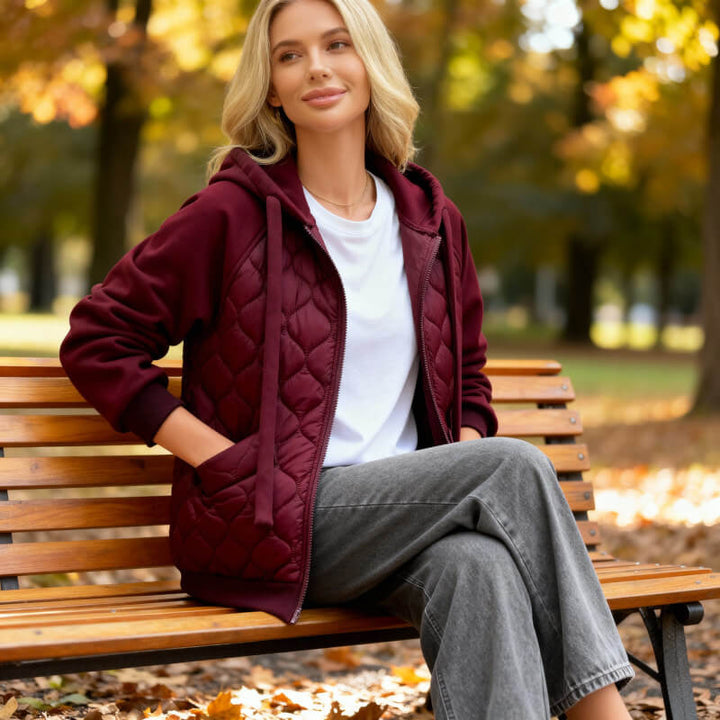 Natalie | Cozy Quilted Hoodie Jacket for Style & Comfort
