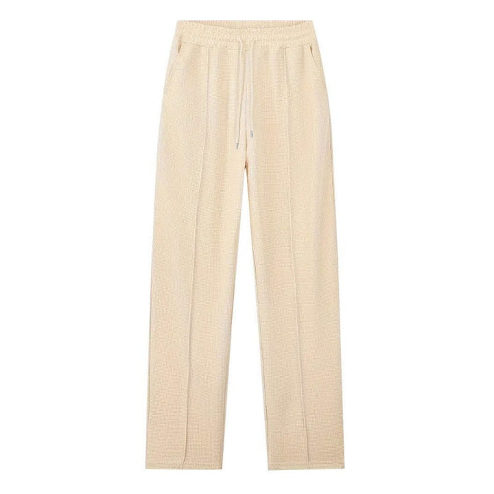 🏃👖Herren-Set aus Sweatshirt mit Waffelstrick und Hose mit geradem Bein